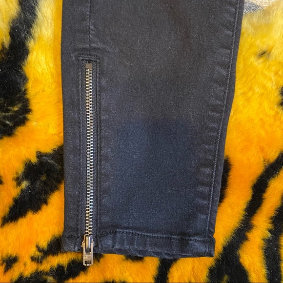 Global Funk Denmark High Rise Black Skinny Jeans with Zipper Ankle - Picture 8 of 9